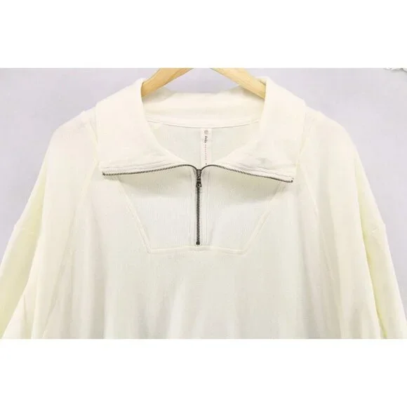 Daily Practice by Anthropologie Women's Half-Zip Pullover Vanilla Sz S NWT - Picture 4 of 8